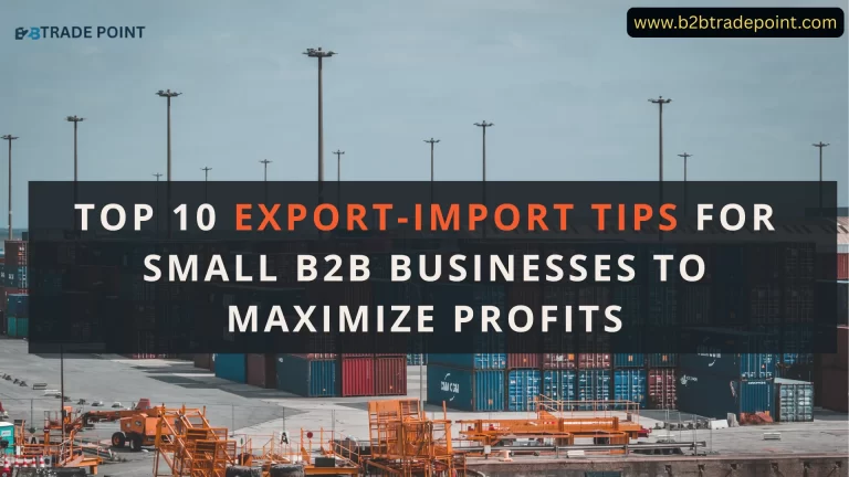 Top 10 Export-Import Tips for Small B2B Businesses to Maximize Profits