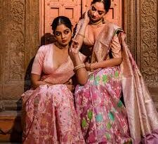 JDS Banaras saree wholesale collection with traditional Banarasi silk design displayed for retailers and exporters on B2B Trade Point platform